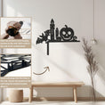 Load image into Gallery viewer, Pumpkin and Skull Design Halloween Door Entrance Metal Wall Art
