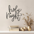 Load image into Gallery viewer, Holy Night Printed Metal Wall Decor, Christmas Themed Artwork
