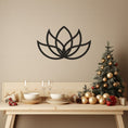 Load image into Gallery viewer, Lotus Flower Printed Metal Wall Decor, Elegant Flower Design Wall Hangings
