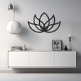 Load image into Gallery viewer, Lotus Flower Printed Metal Wall Decor, Elegant Flower Design Wall Hangings
