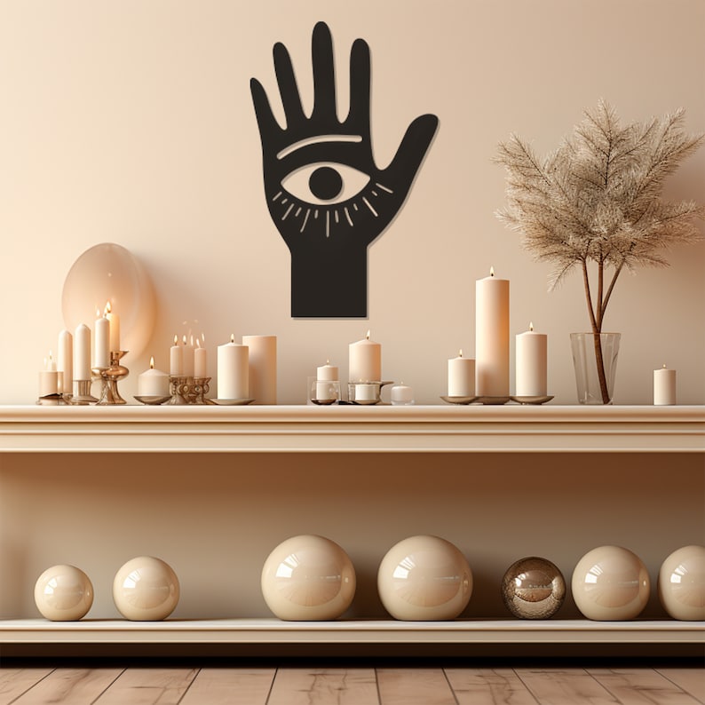 Mystical Eye Decor, Esoteric Metal Wall Art