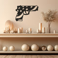 Load image into Gallery viewer, American Flag Gun Design Metal Wall Art, Patriotic Home Decor
