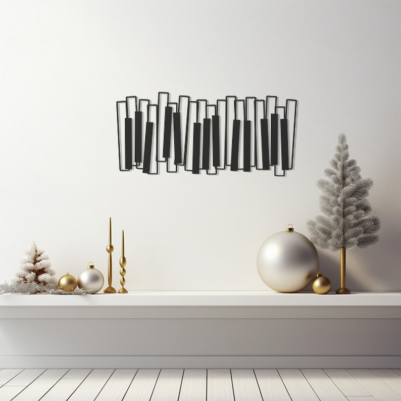 Abstract Keyboard Wall, Wall Decor, Metal Wall art