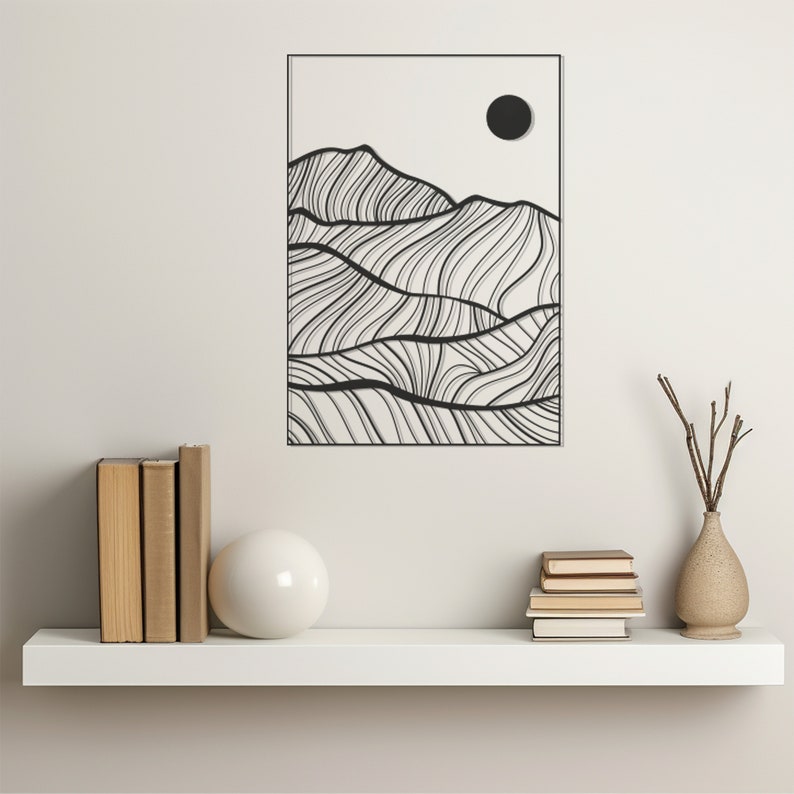 Serene Dunes Wall, Wall Decor, Metal Wall art