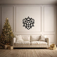 Load image into Gallery viewer, Geometric Snowflake Metal Wall Art for Living Room, Entryway - Chic Festive Decoration
