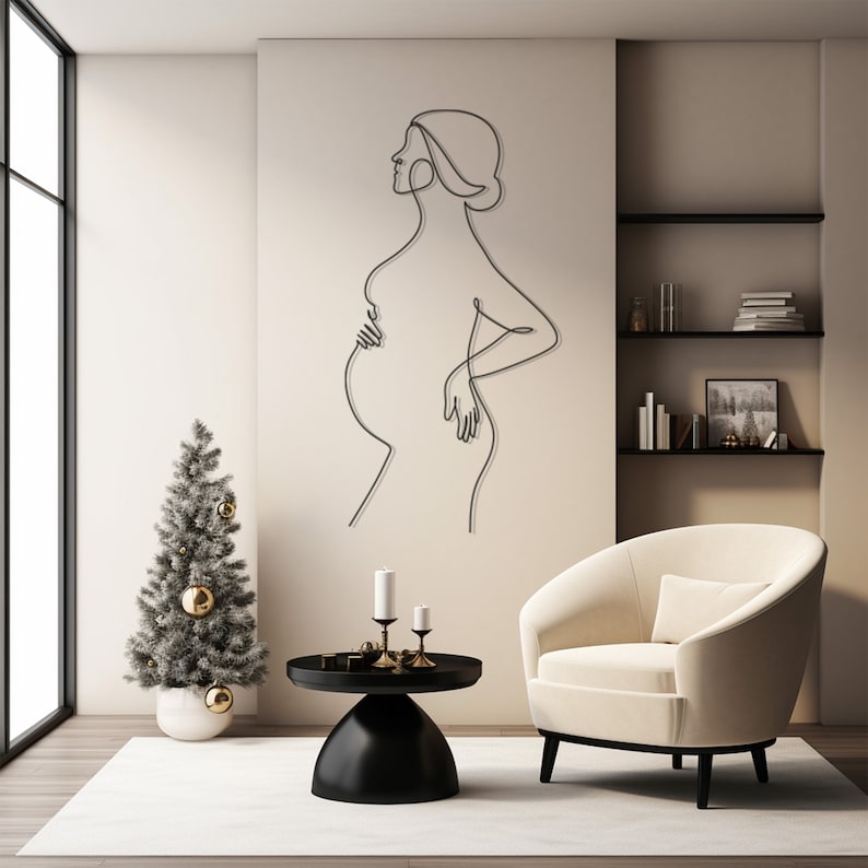 Abstract Pregnant Woman Wall Decor