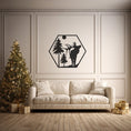 Load image into Gallery viewer, Rustic Deer Metal Wall Art for Christmas Decor, Living Room - Festive Holiday Wall Accent
