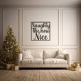 Load image into Gallery viewer, Naughty the New Nice, Christmas Metal Wall Art - Holiday Quote Decor
