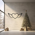 Load image into Gallery viewer, Winged Heart Metal Wall Art for Romantic Decor, Bedroom - Love Symbol
