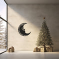 Load image into Gallery viewer, Crescent Moon Metal Wall Art for Bedroom, Nursery - Chic Lunar Decor
