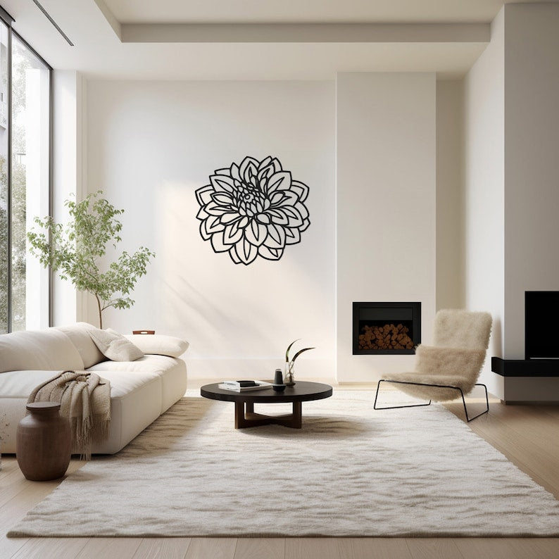 Elegant Lotus Metal Wall Art for Spa, Yoga Studio - Zen Garden Decor