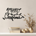 Load image into Gallery viewer, Merry Christmas Printed Metal Wall Art,Festive Holiday Themed Decor
