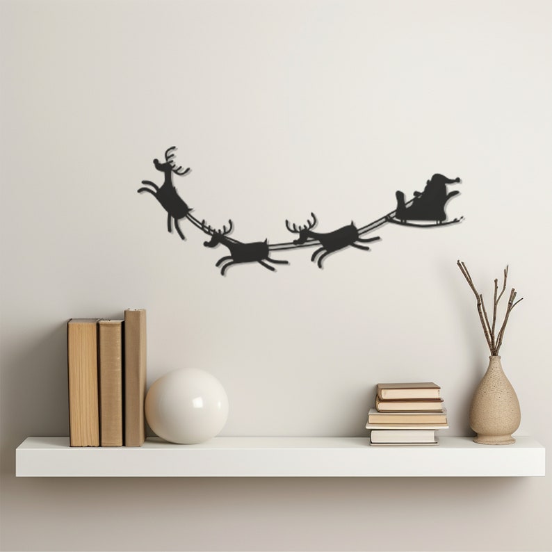 Unique Santa Printed Design Wall, Wall Decor, Metal Wall art