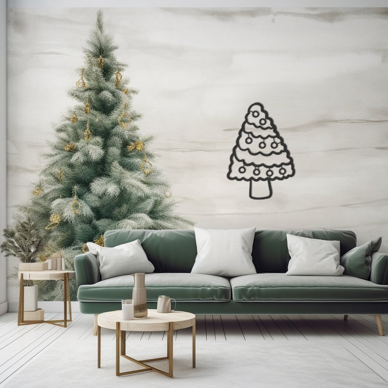 Christmas Tree Wall, Wall Decor, Metal Wall art