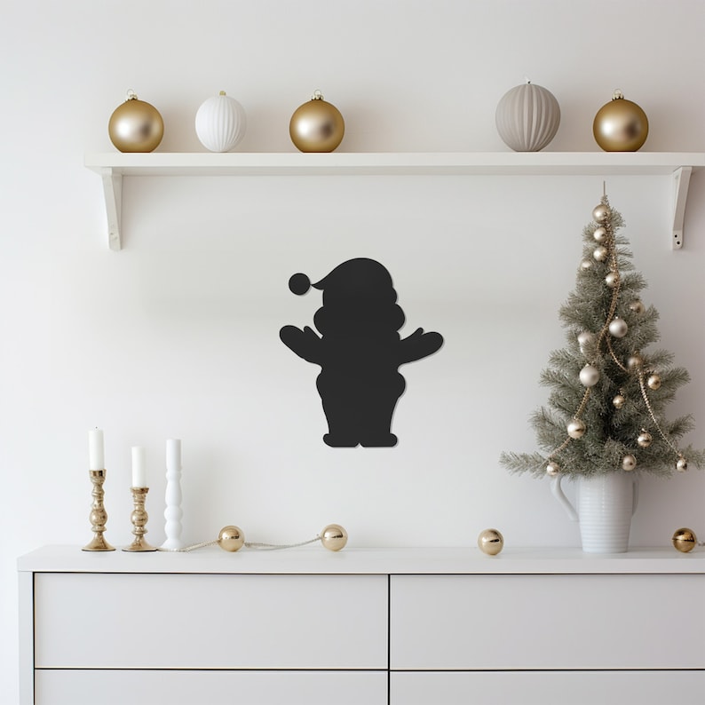 Christmas Metal Wall Art, Snowman Design