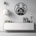 Load image into Gallery viewer, Sloth Metal Wall Art, Hanging Sloth Decor
