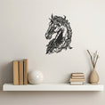 Load image into Gallery viewer, Rustic Horse Wall Art, Metal Equine Decor
