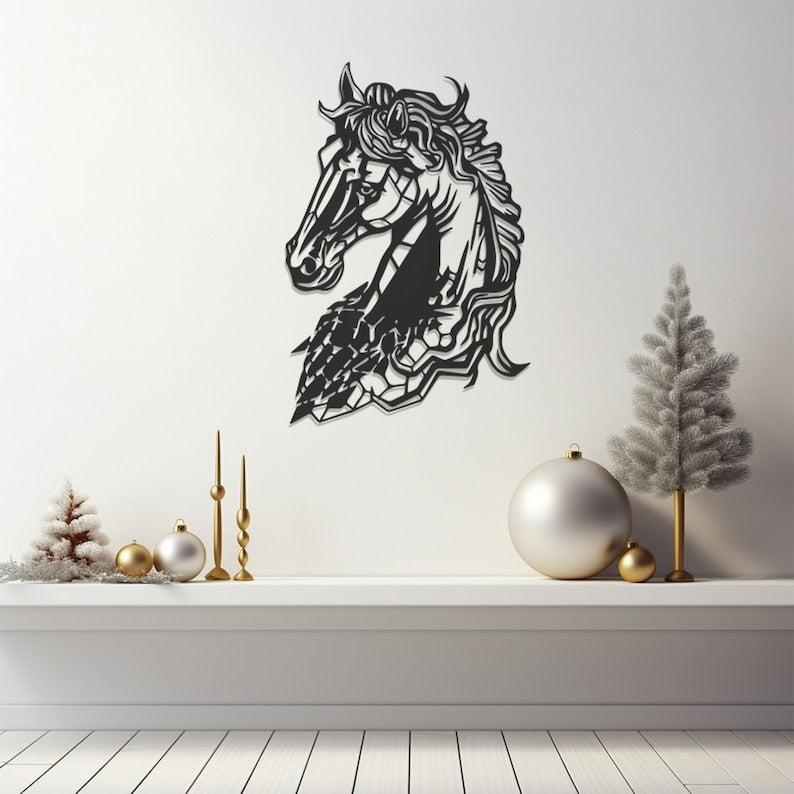 Rustic Horse Wall Art Wall, Wall Decor, Metal Wall art