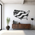 Load image into Gallery viewer, Flame-Inspired Metal Wall Art, Patriotic America Love Theme
