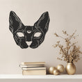 Load image into Gallery viewer, Sphinx Inspired Metal Wall Art, Elegant Cat Silhouette Home Decor
