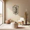 Load image into Gallery viewer, Geometric Patterned Metal Wall Decor,Leaf Design Artwork
