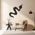 Load image into Gallery viewer, Modern Metal Wall Art, Sculpted Snake Decor
