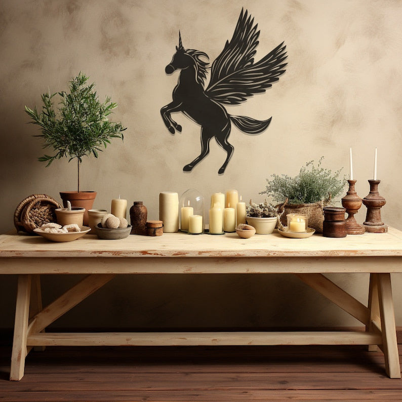 Magical Unicorn Wall Art Wall, Wall Decor, Metal Wall art