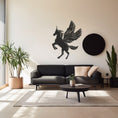 Load image into Gallery viewer, Magical Unicorn Wall Art, Mid Flight Design Metal Decor
