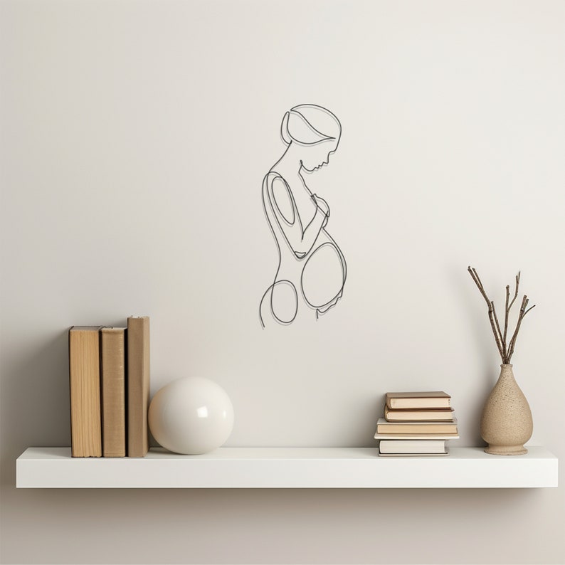 Mother Child Love Wall Art, Maternity Metal Decor