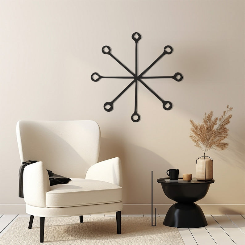 Modern Geometric Metal Wall Art, Abstract Decor