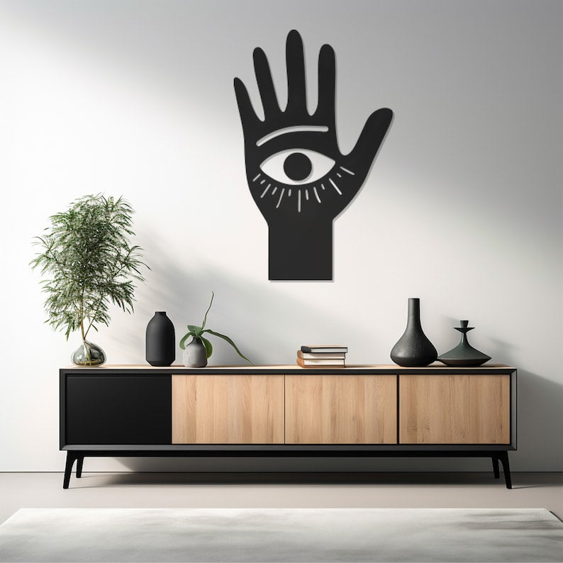 Mystical Eye Decor, Esoteric Metal Wall Art