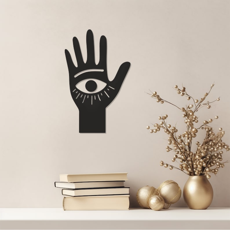 Mystical Eye Decor, Esoteric Metal Wall Art