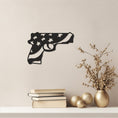 Load image into Gallery viewer, American Flag Gun Design Wall, Wall Decor, Metal Wall art
