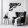 Load image into Gallery viewer, American Flag Gun Design Metal Wall Art, Patriotic Home Decor
