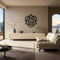 Load image into Gallery viewer, Geometric Snowflake Metal Wall Art for Living Room, Entryway - Chic Festive Decoration
