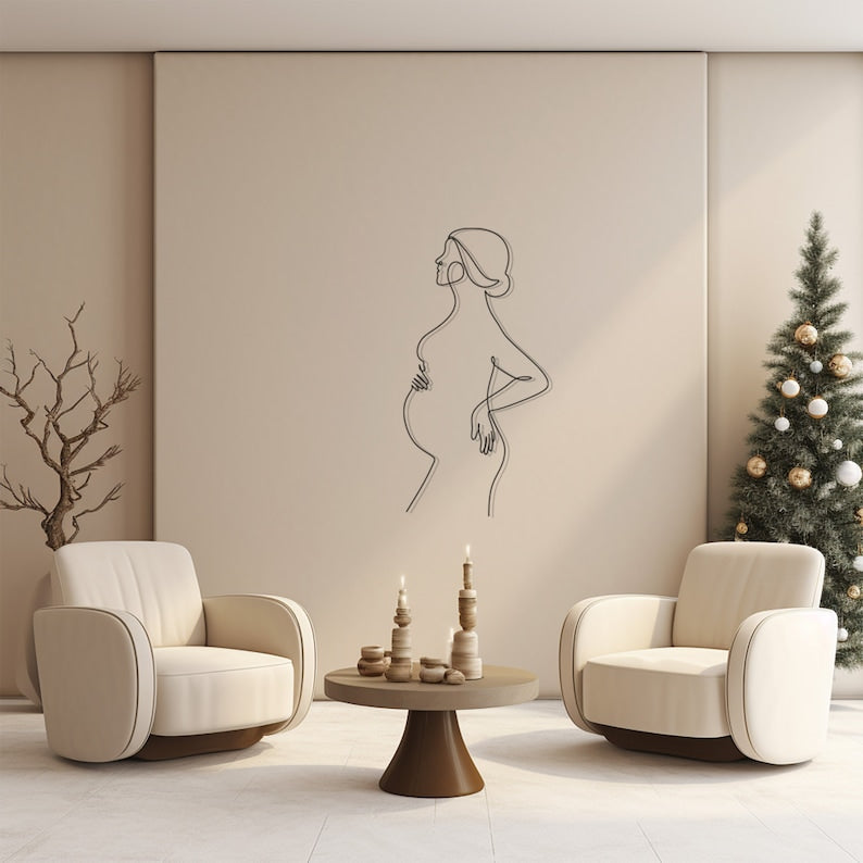 Abstract Pregnant Woman Wall Decor