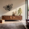 Load image into Gallery viewer, Large Bee Metal Wall Art for Garden Room, Patio - Nature-Inspired Outdoor Decor
