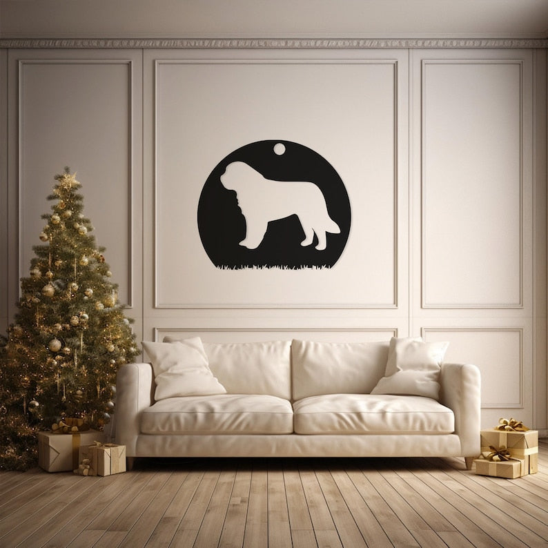 Silhouette Dog Metal Wall Art for Cabin Decor, Rustic Spaces - Outdoor Adventure Theme