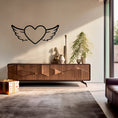 Load image into Gallery viewer, Winged Heart Metal Wall Art for Romantic Decor, Bedroom - Love Symbol
