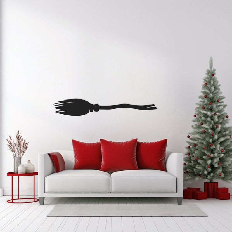 Sweeping Broom Metal Wall Art, Modern Kitchen Decor