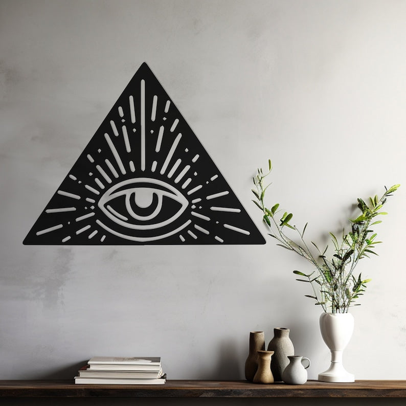 All Seeing Eye Wall, Wall Decor, Metal Wall art