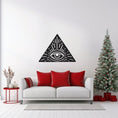 Load image into Gallery viewer, All-Seeing Eye Metal Wall Art, Illuminati Triangle Symbol
