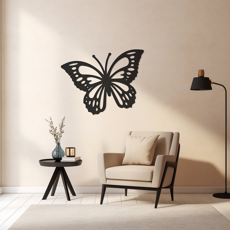 Modern Butterfly Metal Wall Art, Nature-Inspired Home Decor