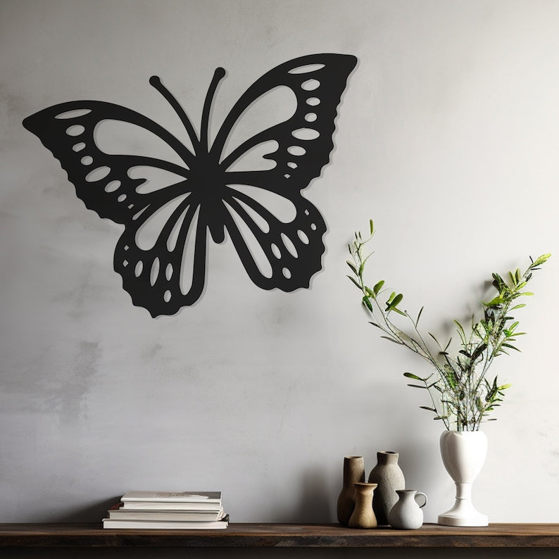 Modern Butterfly Metal Wall Art, Nature-Inspired Home Decor