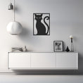 Load image into Gallery viewer, Modern Metal Wall Art, Cat Silhouette Decor
