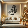 Load image into Gallery viewer, Whimsical Metal Wall Art, Mushroom Forest Scene
