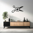 Load image into Gallery viewer, Modern Metal Wall Art, Elegant Scissors Design
