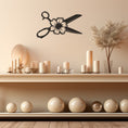 Load image into Gallery viewer, Modern Metal Wall Art, Elegant Scissors Design
