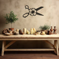 Load image into Gallery viewer, Modern Metal Wall Art, Elegant Scissors Design
