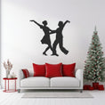 Load image into Gallery viewer, Dance Couple Metal Wall Art, Elegant Ballroom Dancers Silhouette
